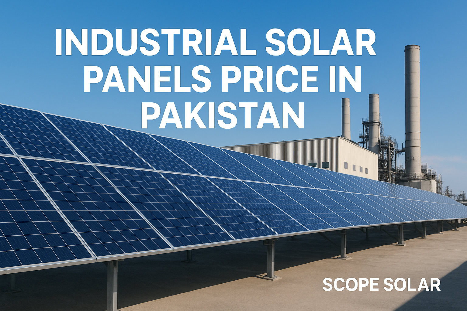 Industrial solar panels installed at a factory in Pakistan by Scope Solar