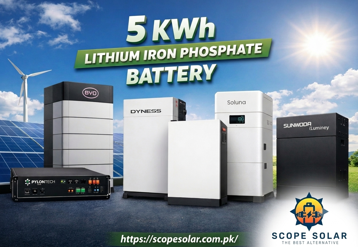 5 KWh Lithium Iron Phosphate Battery solar storage system by Scope Solar with Pylontech BYD Dyenss Soluna Sunwoda brands5 KWh Lithium Iron Phosphate Battery solar storage system by Scope Solar with Pylontech BYD Dyenss Soluna Sunwoda brands